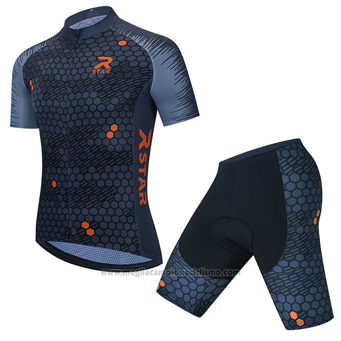 2021 Abbigliamento Ciclismo R Star Scuro Grigio Manica Corta e Salopette